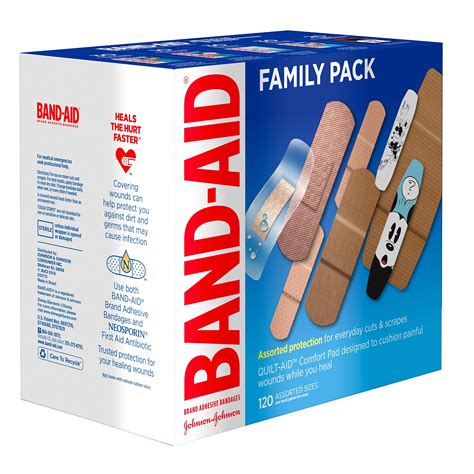 Adhesive Bandage Family Variety Pack for First Aid and Wound Care, Assorted Sizes, 120 ct - Buy ...