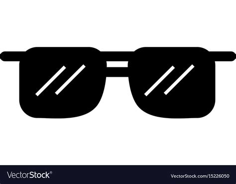 Black icon sunglasses cartoon Royalty Free Vector Image