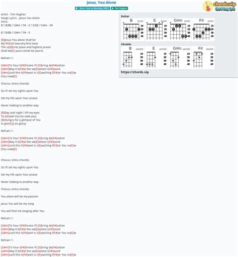 Chord: Jesus, You Alone - tab, song lyric, sheet, guitar, ukulele | chords.vip