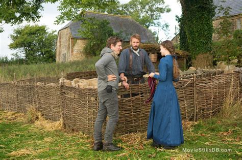 Far from the Madding Crowd - Behind the scenes photo of Carey Mulligan & Matthias Schoenaerts