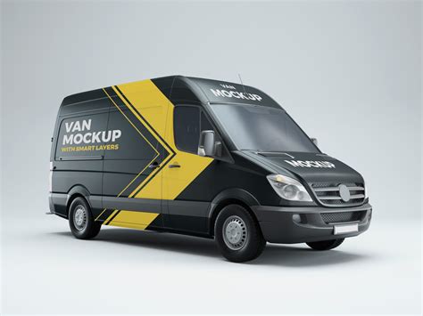 Van PSD Mockup - Free Download