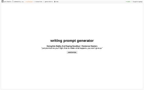 writing prompt generator