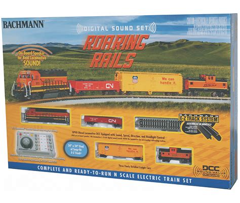 Buy Bachmann Trains Roaring Rails DCC Sound Value Ready To Run Electric Train Set - N Scale ...