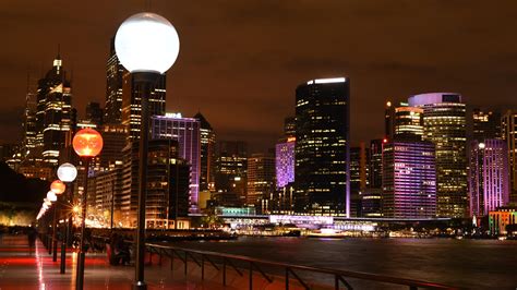 Sydney skyline at night wallpaper - backiee