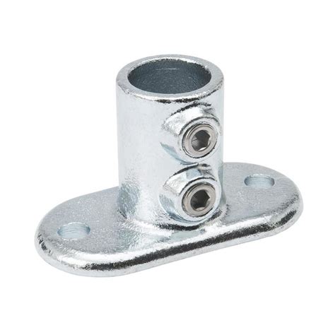 SteelTek 3/4-in Silver Galvanized Steel Structural Pipe Fitting Rail Support at Lowes.com