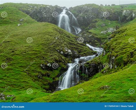 Faroe Islands is the Land of the Waterfalls. Stock Photo - Image of ...