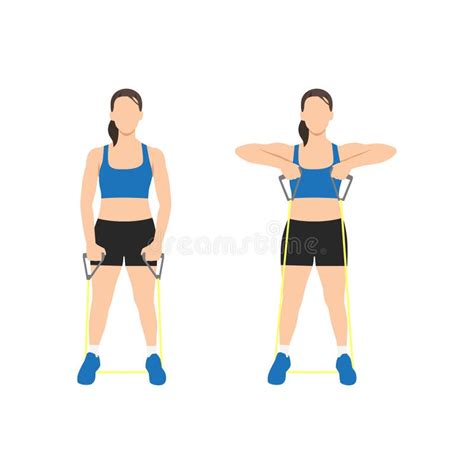 Standing Row Exercise Stock Illustrations – 89 Standing Row Exercise ...