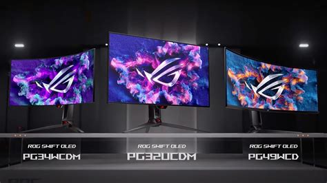 Asus Unveils 3 OLED Gaming Monitors, Including QD-OLED 32-Inch Display