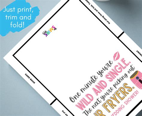 Printable Bridal Shower Card, Funny Friend Shower Card, Sarcastic Bridal Shower, Bridal Shower ...