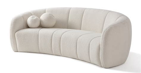 Alexis 89" Fabric Sofa, Blanc Boucle - Kardiel