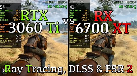 RX 6700 XT vs RTX 3060 Ti - Ray Tracing, DLSS & FSR 2 - YouTube