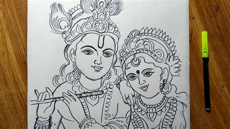 Painting Easy Simple Radha Krishna Drawing - Nice and simple pic ...