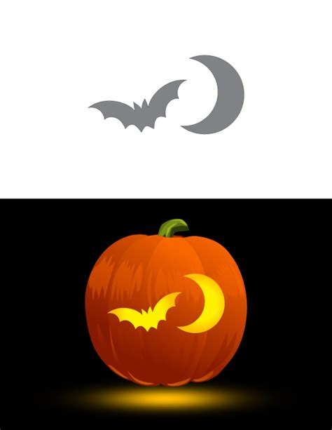 Printable Moon Pumpkin Stencil - Printable Computer Tools