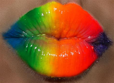 Bright Neon Rainbow Lips | Rainbow lips, Neon rainbow, Lips essentials
