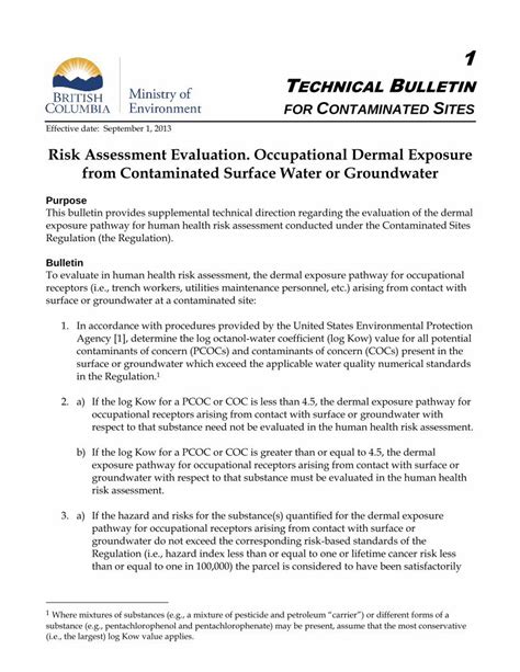 (PDF) Risk Assessment Evaluation. Occupational Dermal Exposure ... · Risk Assessment Evaluation ...