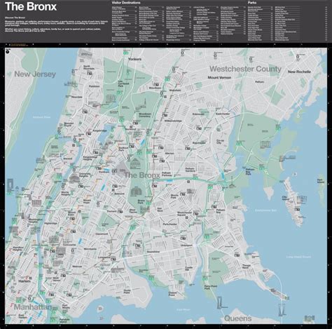 Bronx tourist map