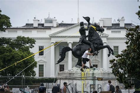 Protesters try to topple Andrew Jackson statue near White House - Good Morning America