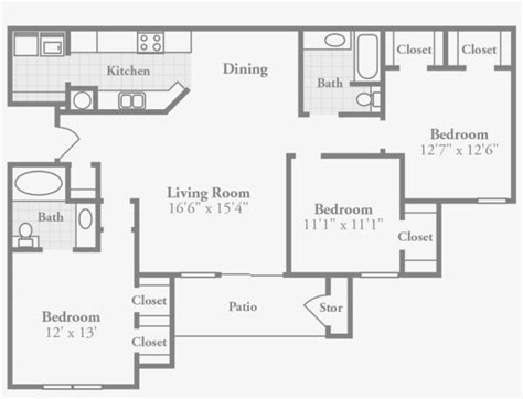 Room Dimensions - Living Room And Dining Room Floor Plans PNG Image | Transparent PNG Free ...