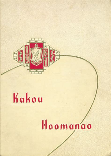 1961 yearbook from Kalani High School from Honolulu, Hawaii for sale