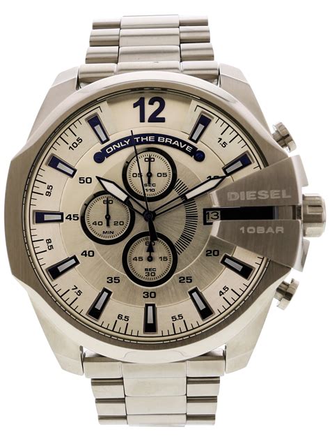 Diesel Men's DZ4477 Silver Stainless-Steel Japanese Chronograph Fashion Watch - Walmart.com