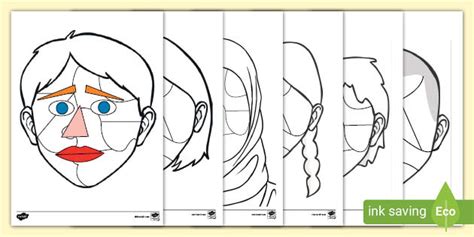 Picasso Blank Faces Cubism Activity Sheet - Art