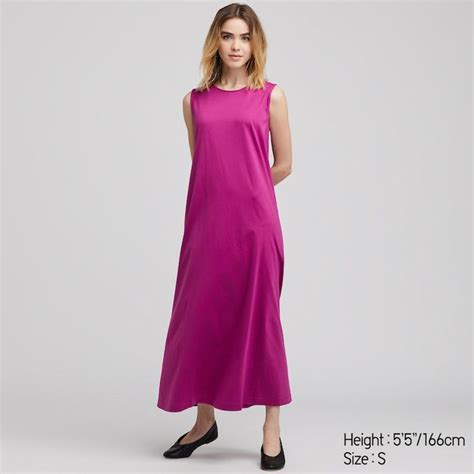 Uniqlo A-Line Sleeveless Dress | Women's a line dresses, Uniqlo dress, Sleeveless maxi dress