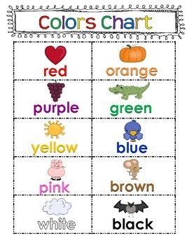 Free Printable Color Charts - Thekidsworksheet