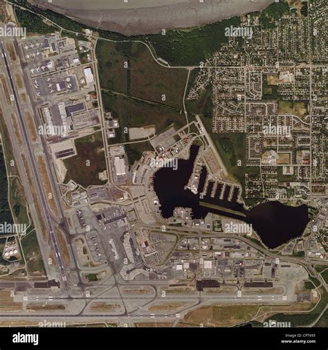 aerial photo map of Lake Hood Seaplane Base, Ted Steven Anchorage ...