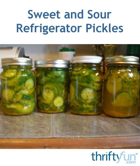 Sweet and Sour Refrigerator Pickles | ThriftyFun