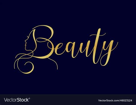 Beauty lettering logo logo design Royalty Free Vector Image