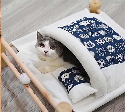 Super Cute Elevated Cats Bed House Removable Lovely Sleeping | Etsy UK