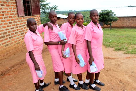 Just love the colours of the school uniforms of these girls, who have just been given rewashable ...