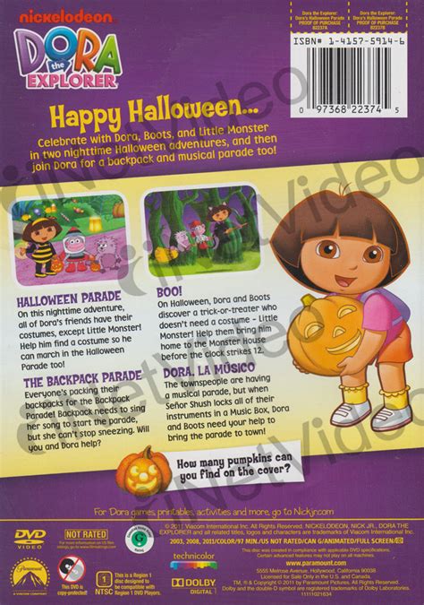 Dora The Explorer: Dora's Halloween Parade on DVD Movie