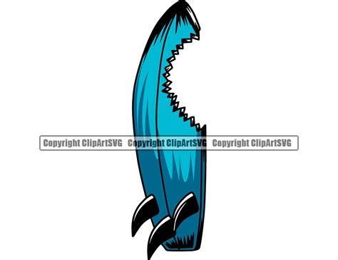 Surfboard Shark Bite Surfing Surf Logo Surfer School Wave Sport Sea Shore Beach Ocean Ride ...