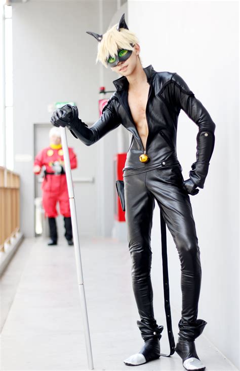 Miraculous Ladybug Cat Noir Black Pleather Jumpsuit Costume ...