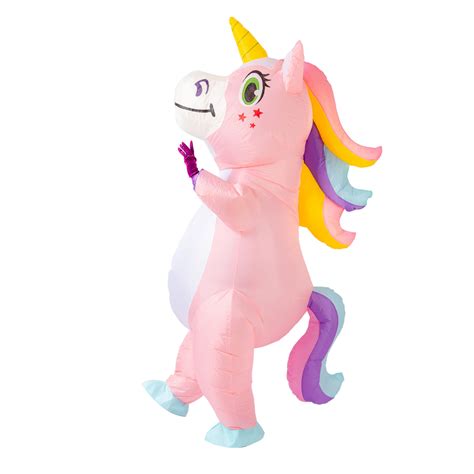 Inflatable Pink Rainbow Unicorn Costume | Spooktacular Creations