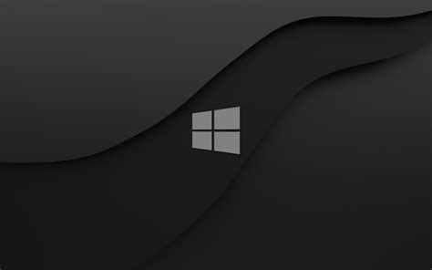 Black Windows 1.0 Logo Wallpaper