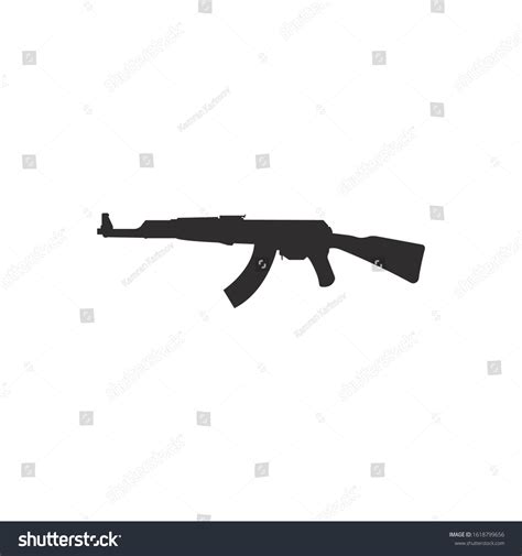 Kalashnikov Ak 47 Silhouette Vector On Stock Vector (Royalty Free ...