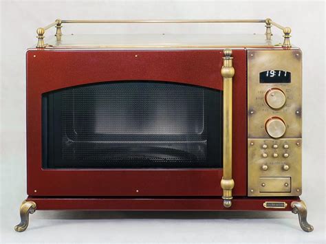 Microwave oven retro red