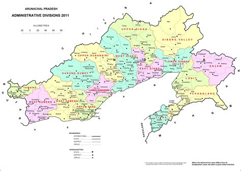 High Resolution Map of Arunachal Pradesh - BragitOff.com