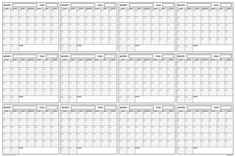 Year Calendar For Planning | Calendar Printables Free Templates