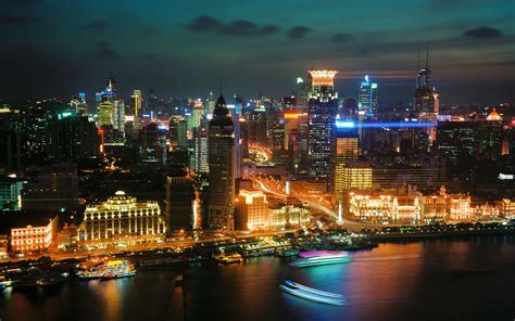 Shanghai Skyline 4k Wallpaper