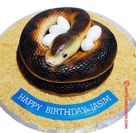 50 Snake Cake Design (Cake Idea) - October 2019 | Snake cakes, Cake design, Cool cake designs