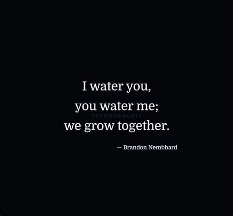 I water you, you water me; we grow together. | Together quotes, Positive affirmations quotes ...