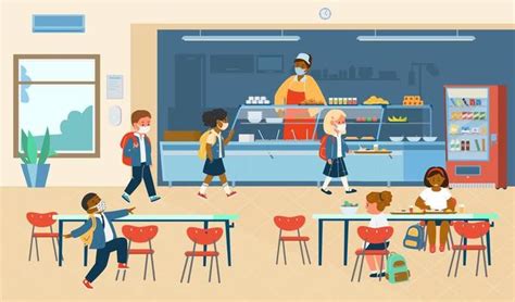 School Canteen Vector Art, Icons, and Graphics for Free Download