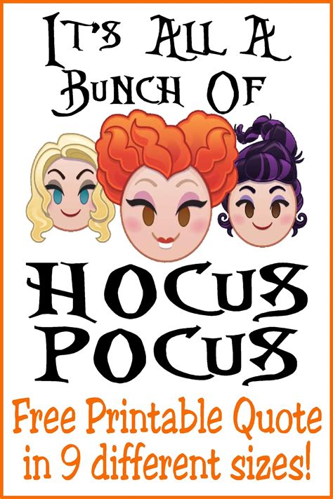 DIY Party Mom: It's All a Bunch of Hocus Pocus Printable Quote