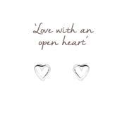 Open Heart Stud Earrings | Romantic | Love | Valentines Gifts