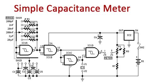 Simple Capacitance Meter using CD4093 IC