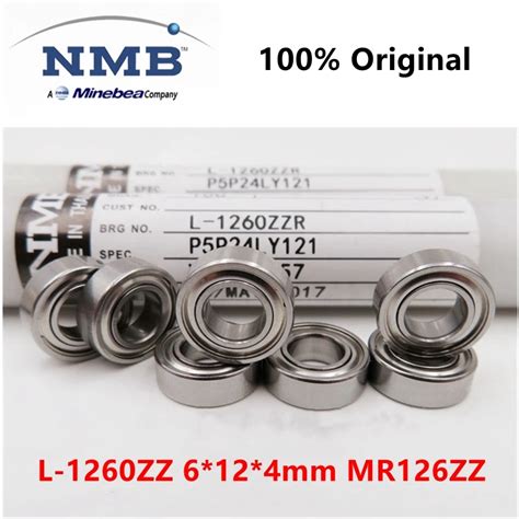 20pcs/100pcs original NMB Minebea high speed bearing L 1260ZZ MR126ZZ 6*12*4 mm precision ...