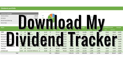 Track Your Dividend Portfolio With My Dividend Spreadsheet – No More ...